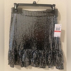 New Michael Kors Sequin Short Ruffled Skirt Size XS